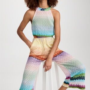 Missoni beach jumpsuit in bright multicolor